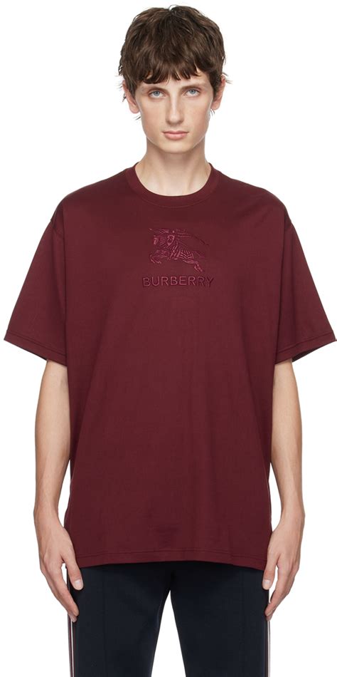 burberry burgundy shirt